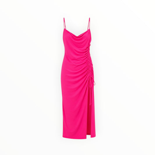 Ruched Side-Slit Midi Dress size 6 (3XL)