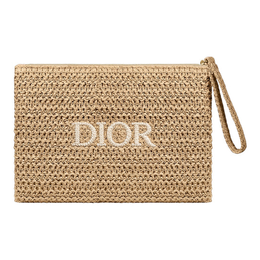 Raffia Beauty Pouch