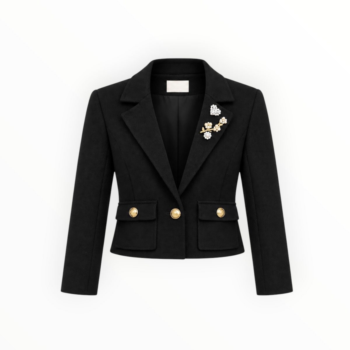 Embellished Knit Cropped Blazer size XS