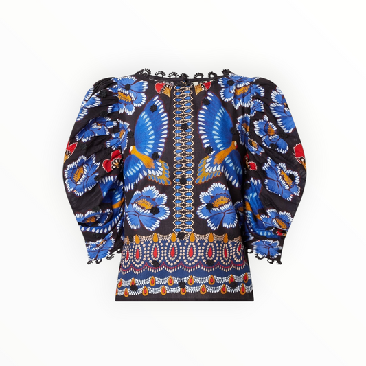 Ainika Sparkle Short-Sleeve Blouse size S