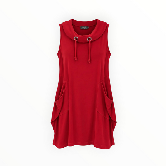 Sleeveless Cowl-Neck Tunic Top size 12 NEW WITH TAGS