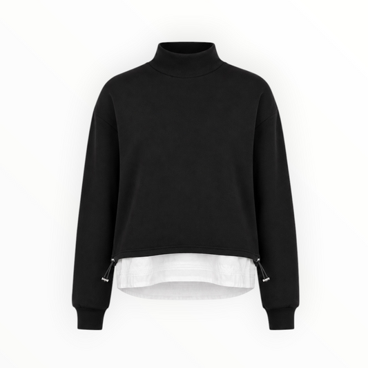 Layered Mock Neck Sweatshirt size S
