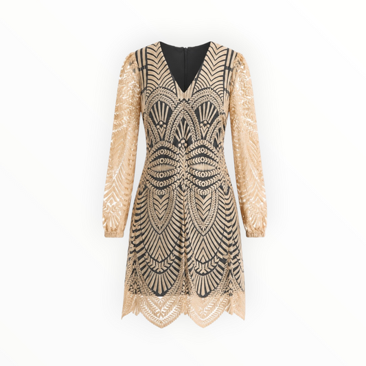 Art Deco Embroidered Mesh Dress size 4 NEW WITH TAGS