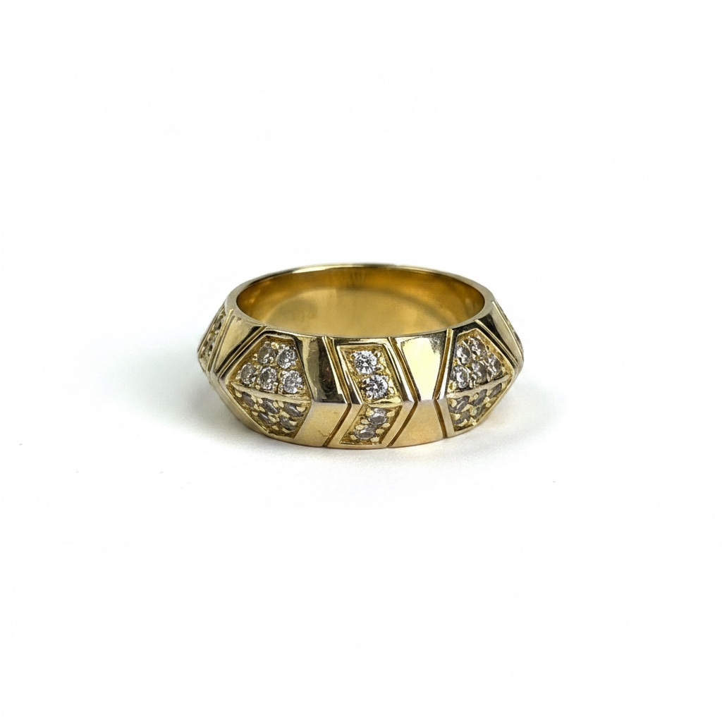 Geometric Crystal Band Ring size 5.5