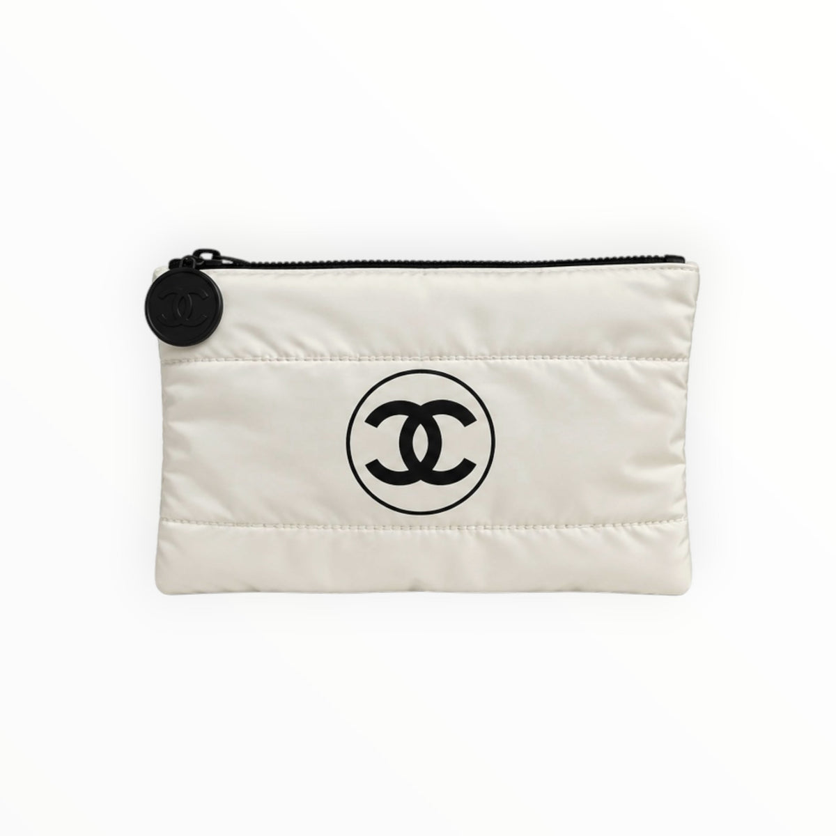 Quilted Nylon Zip Pouch