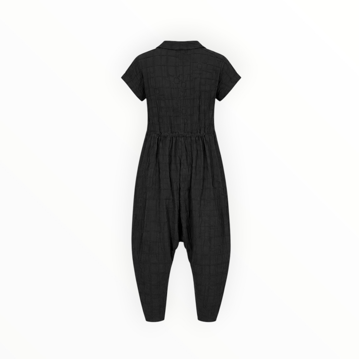 Textured Zip Front Harem Jumpsuit size S