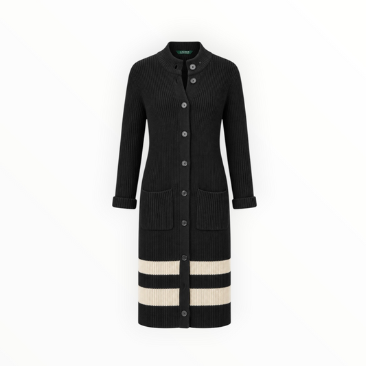 Ribbed Knit Long Cardigan size S