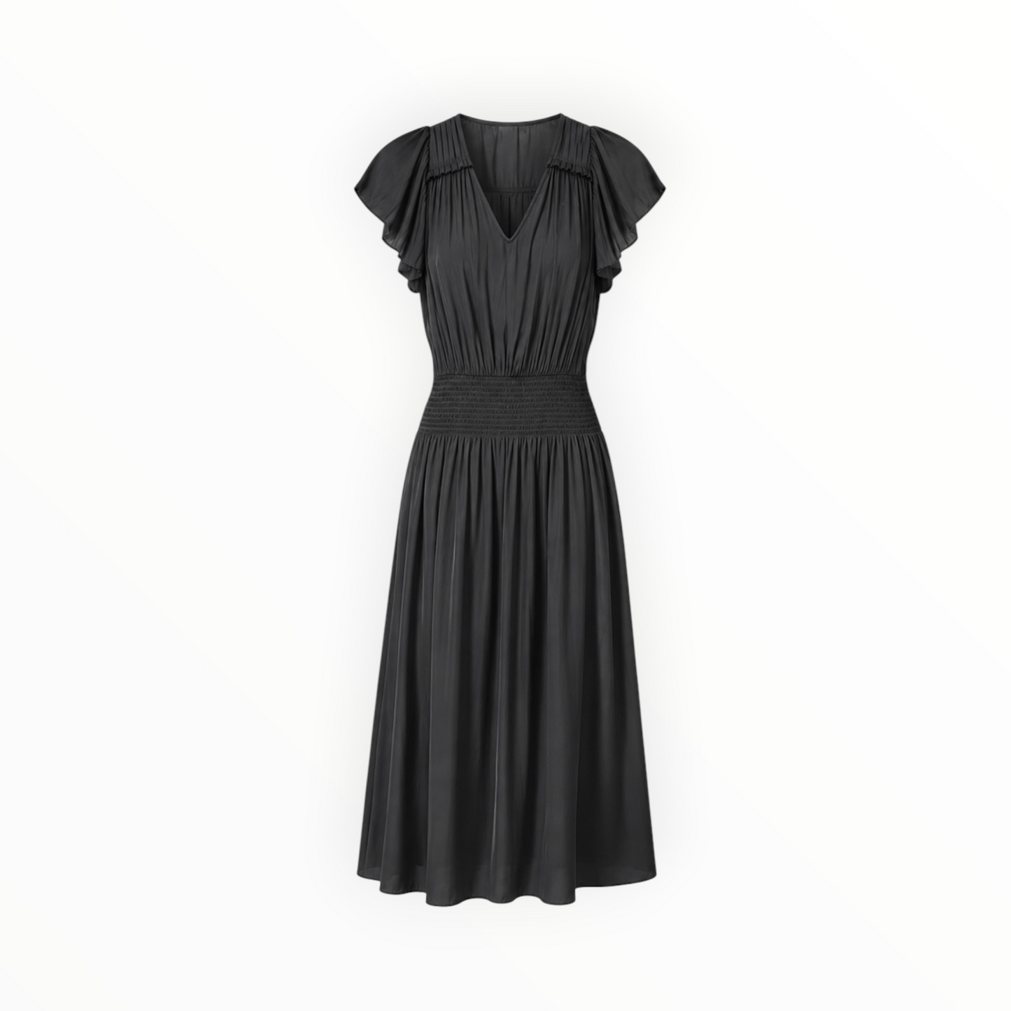 Smocked Waist Flutter Sleeve Dress size S