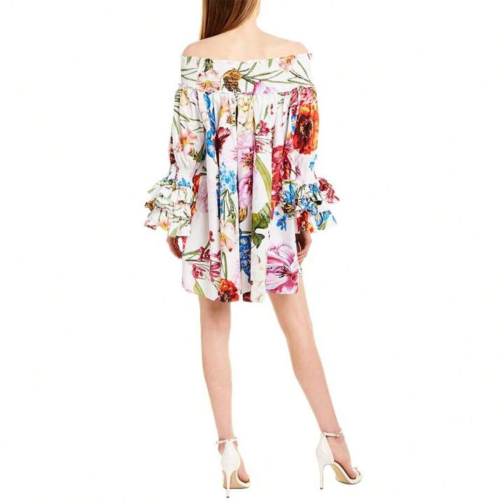 White Floral Dress Size M
