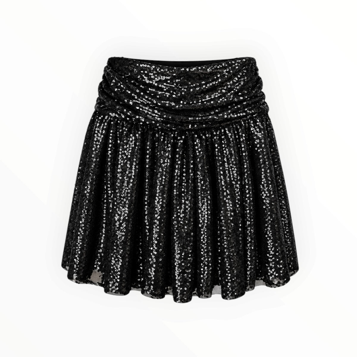 Sequin Ruched Mini Skirt size 42(S)