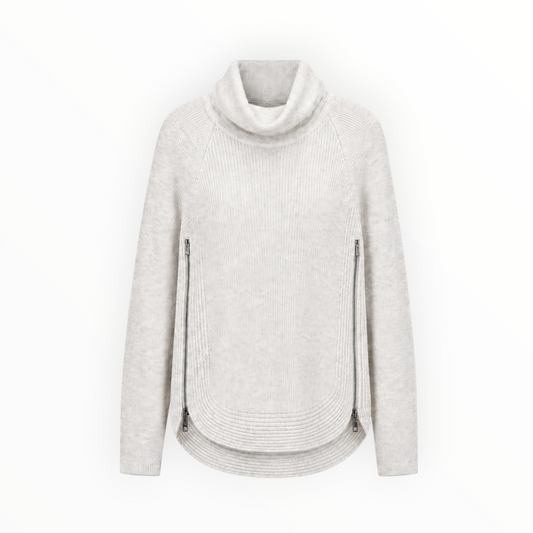 Cowl Neck Zip Sweater size S