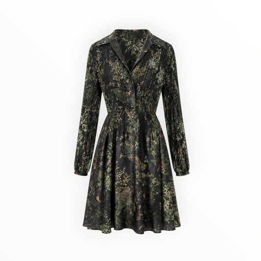 Botanical Pleated Dress size S