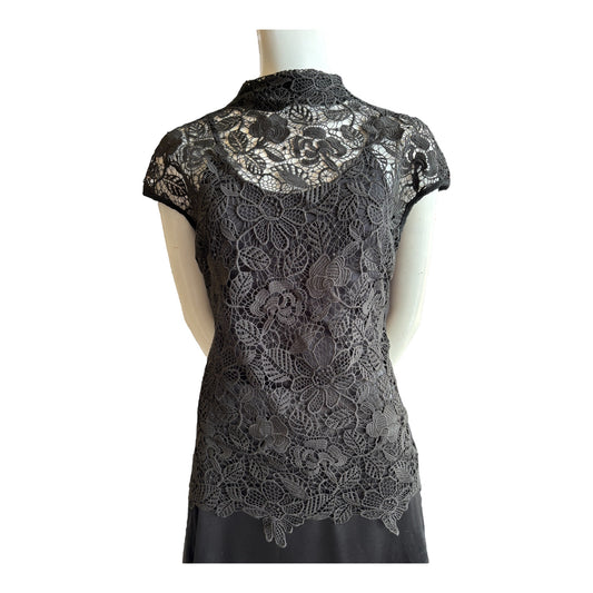 Mock Neck Lace Shirt size 8