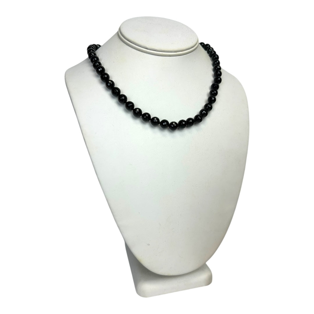 Faceted Black Onyx Necklace