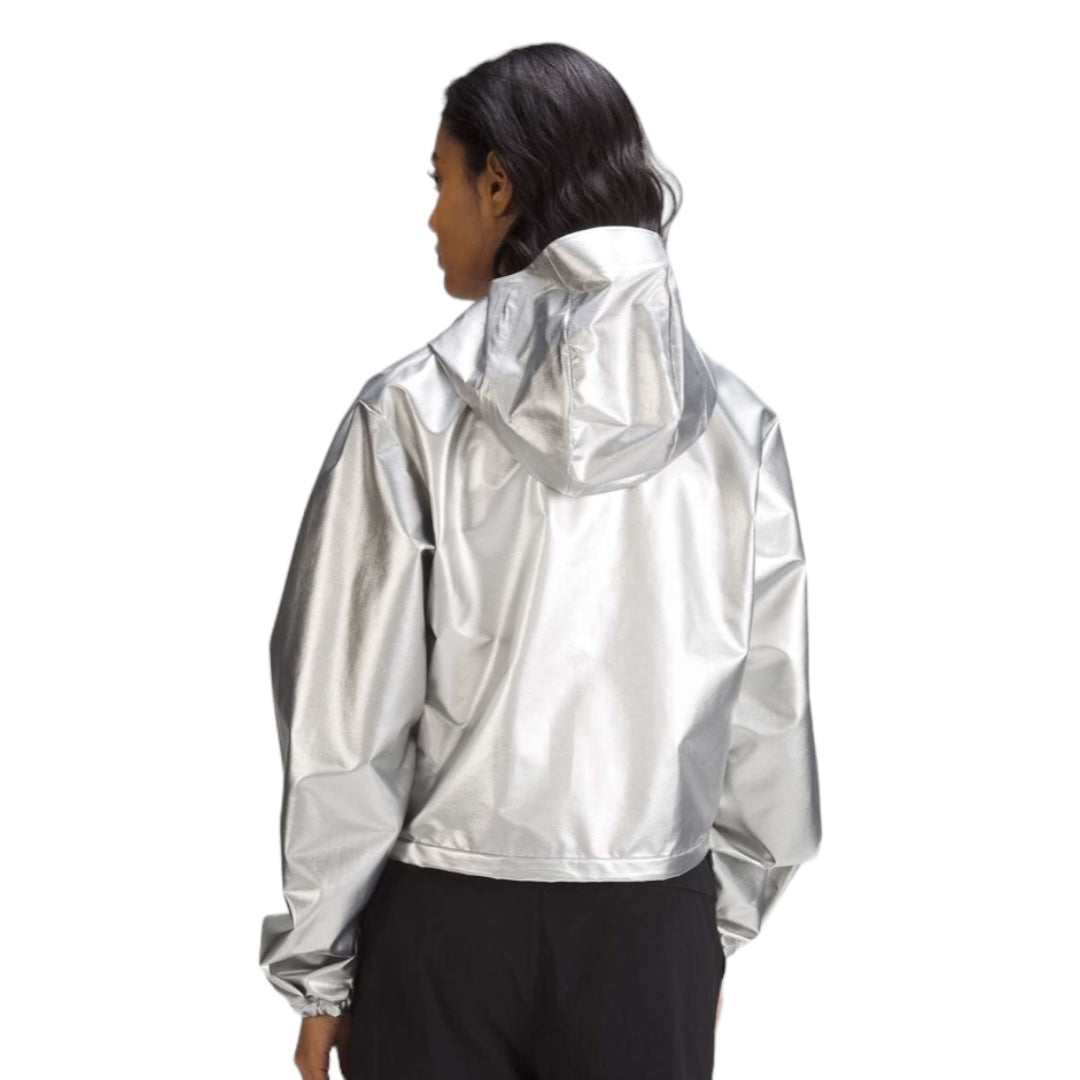 Hooded Metallic Jacket Size 6