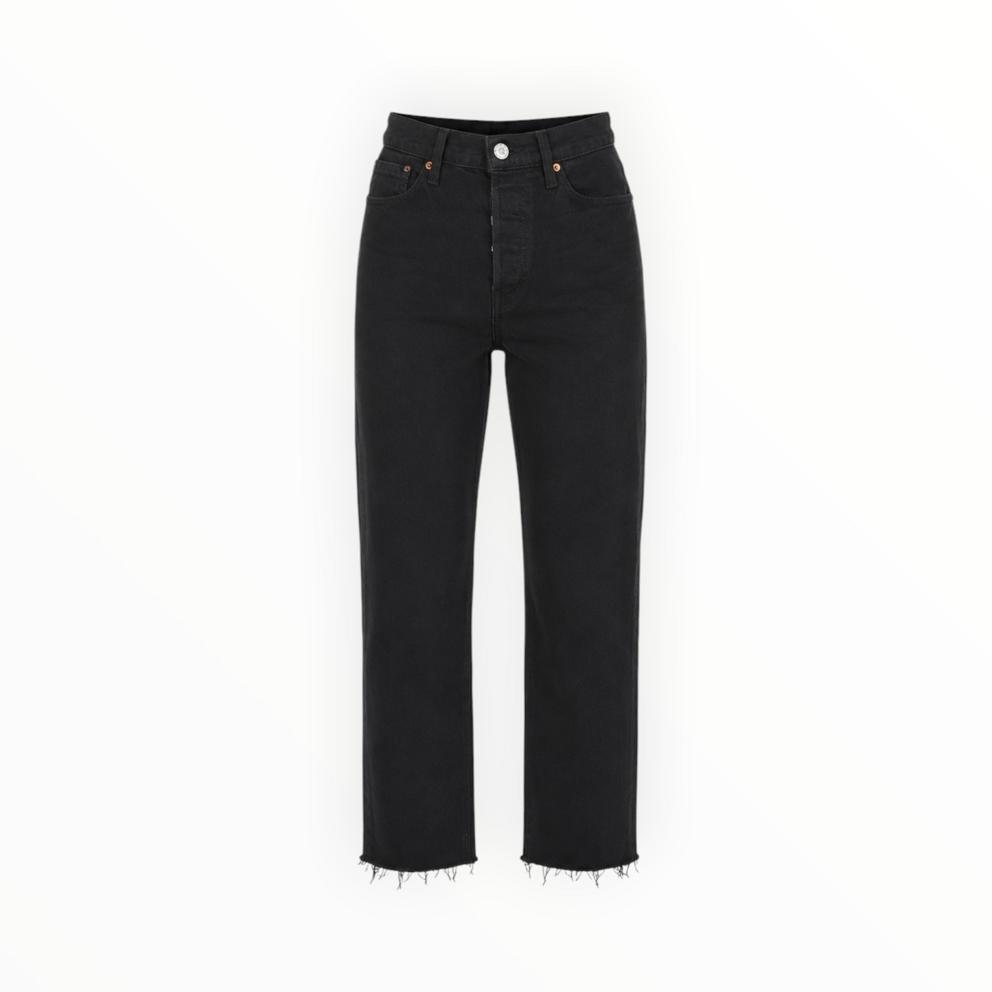 Straight Leg Raw Hem Jeans size 27