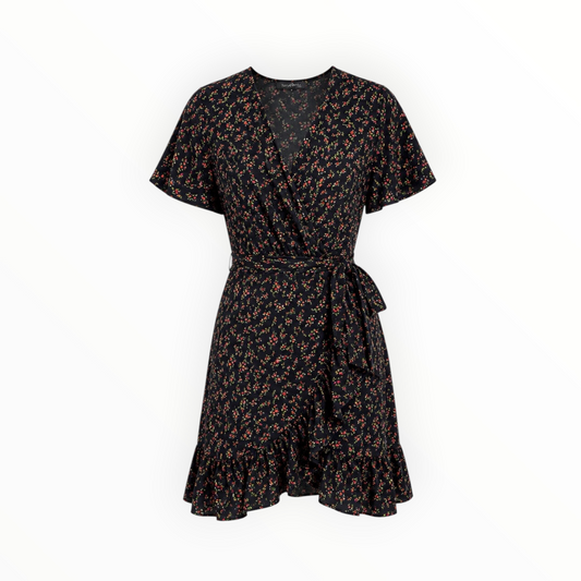 Ditsy Floral Wrap Mini Dress size S