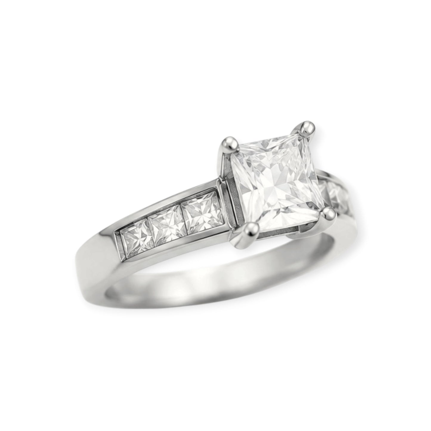 925 Princess-Cut Solitaire Ring size 6