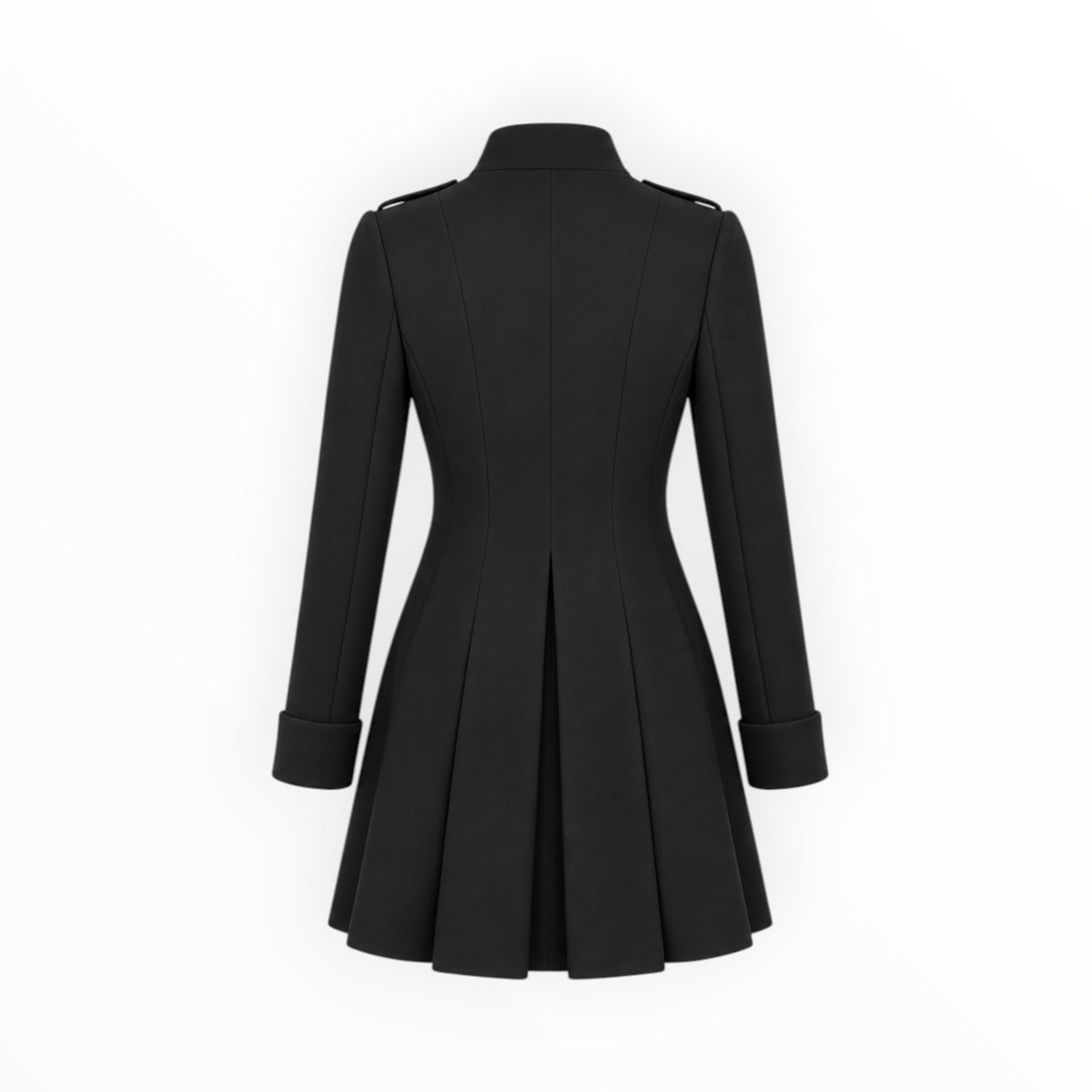 Military-Inspired Flared Coat size 6
