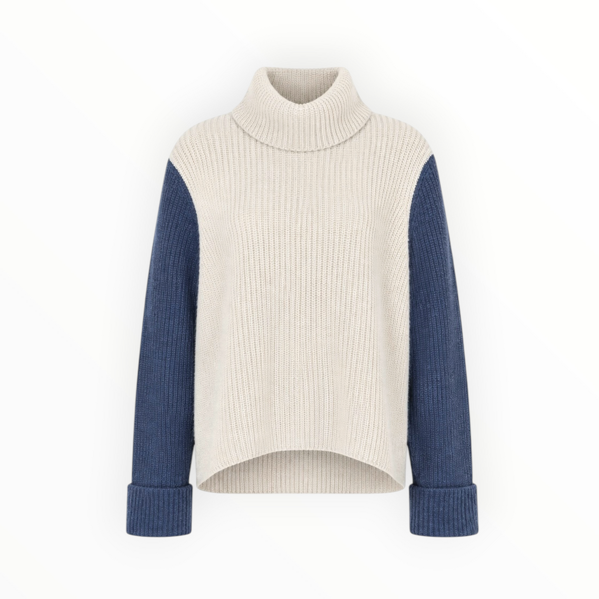 Colourblock Cowl Neck Sweater size M