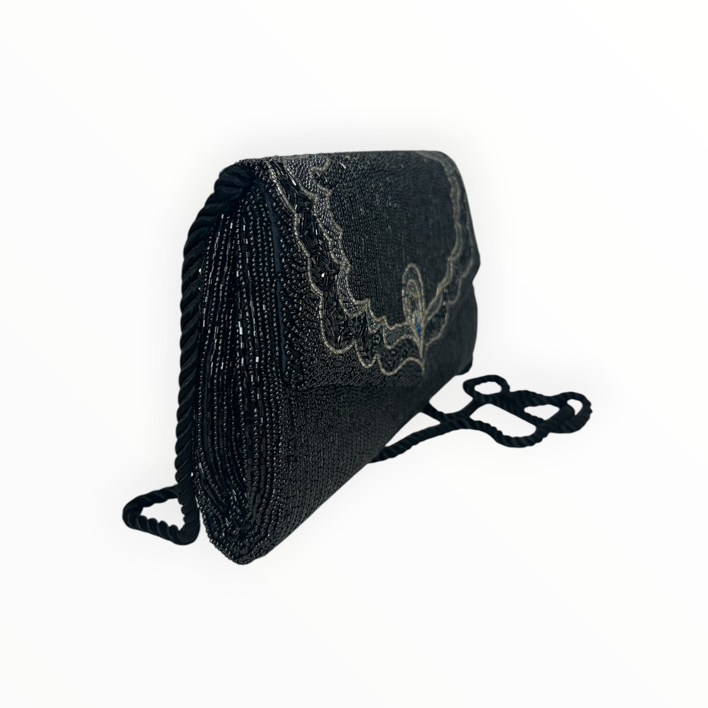 Beaded Clutch with Rope Strap