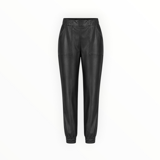 Faux Leather Jogger Pants size M