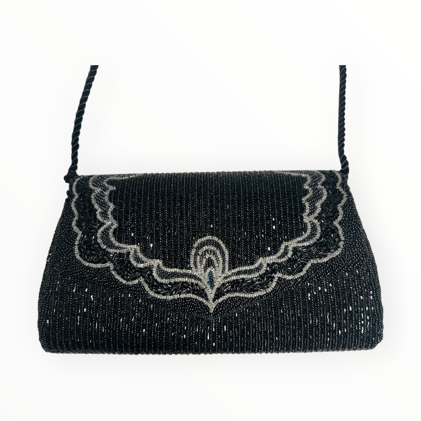 Beaded Clutch with Rope Strap