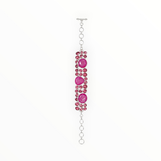 Rosé Crystal Statement Bracelet