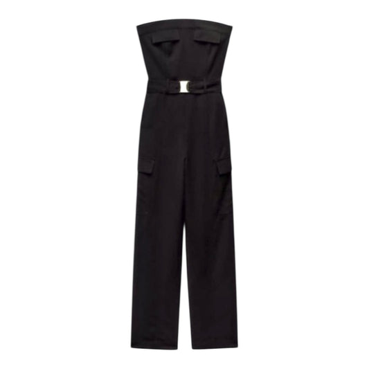 Cargo Strapless Jumpsuit size small