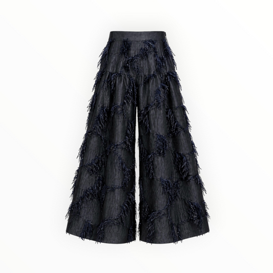 Textured Wide-Leg Pants size M