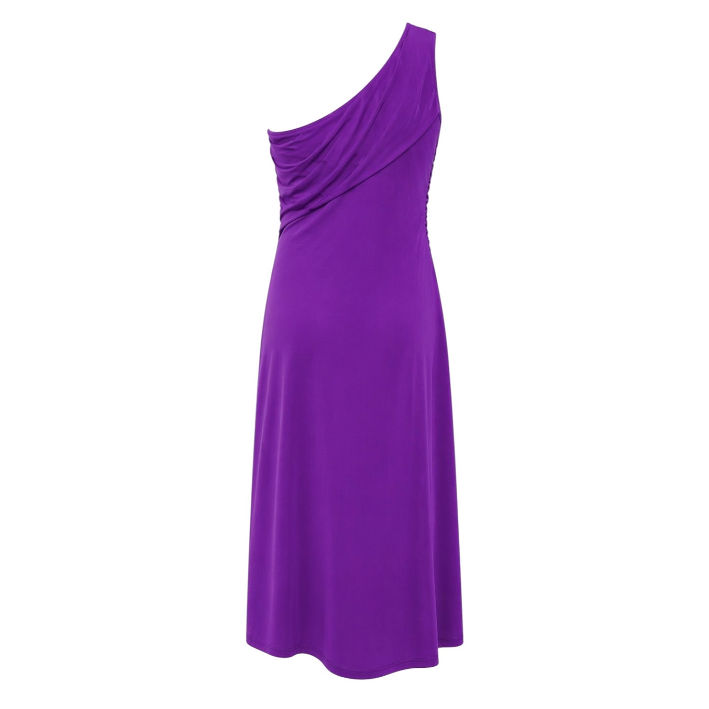 One-Shoulder Draped Midi Dress size 14
