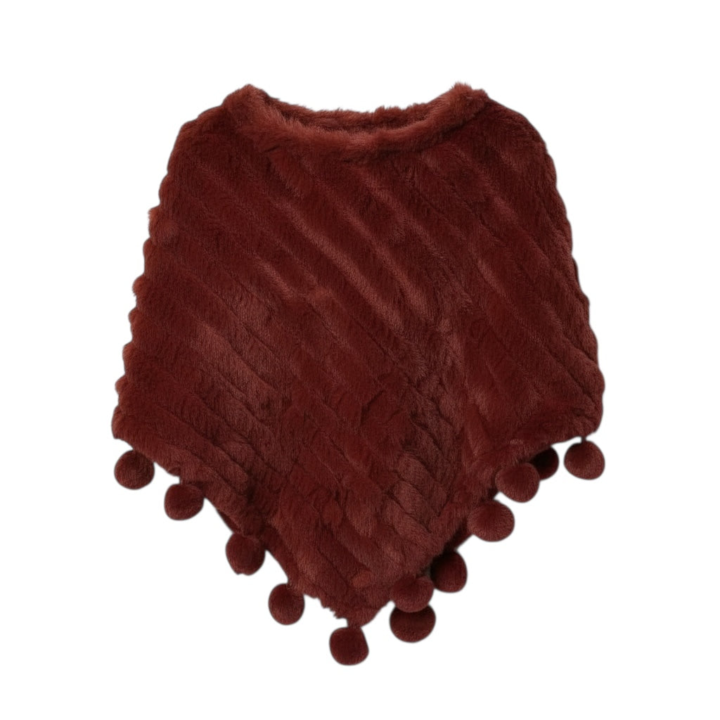 Fur Poncho One size