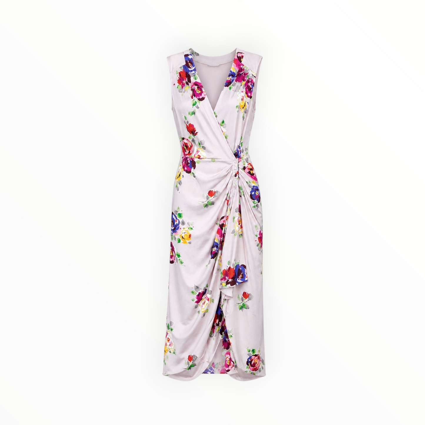 Floral Ruched Wrap Dress size 6