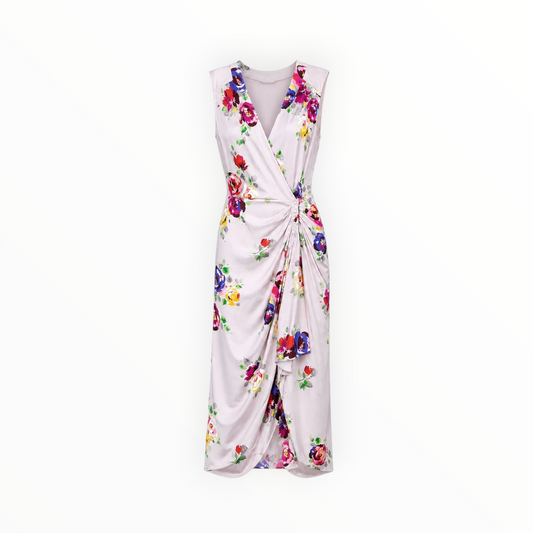 Floral Ruched Wrap Dress size 6