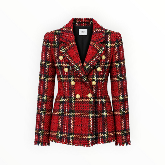 Plaid Tweed Blazer size XS