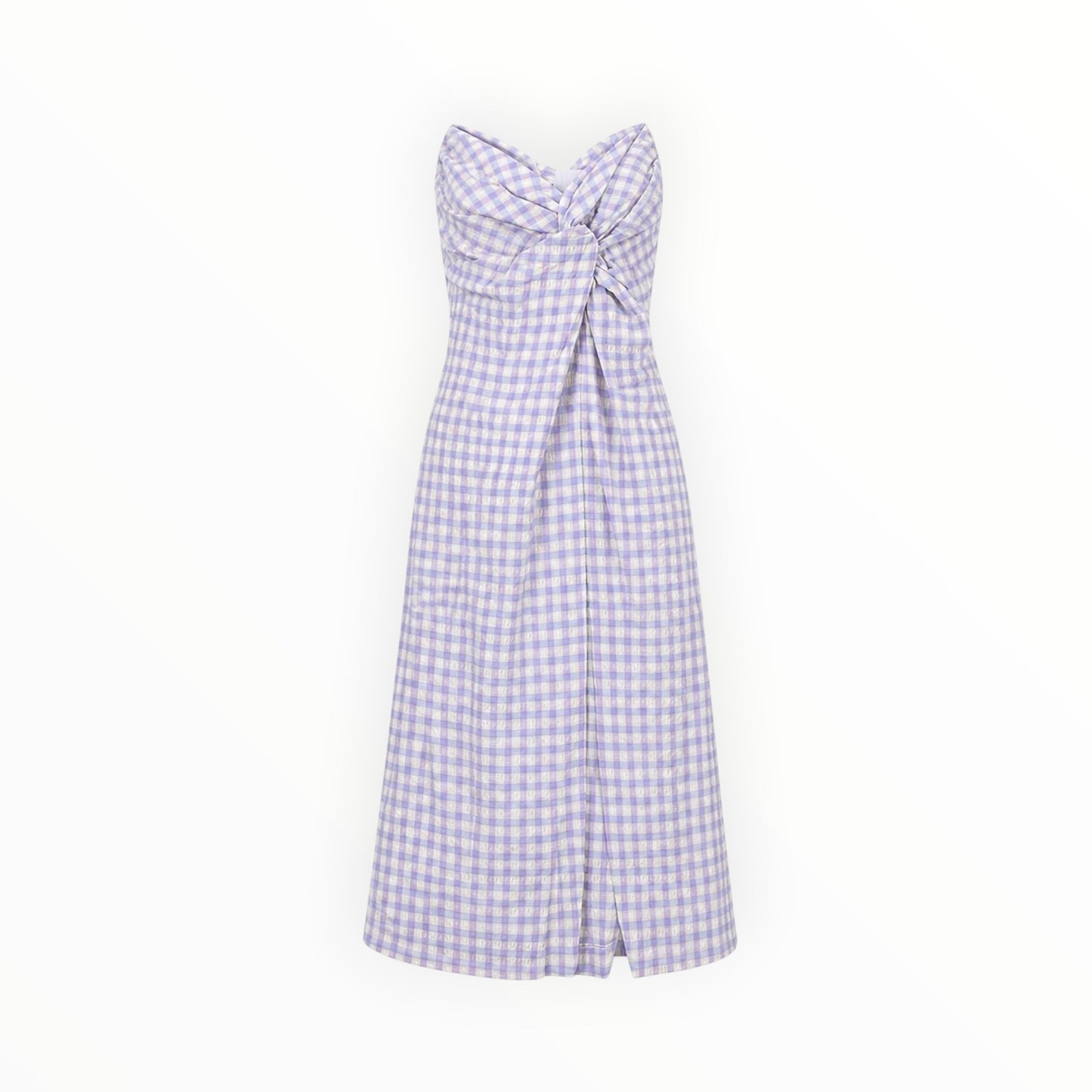 Gingham Strapless Midi Dress size XS