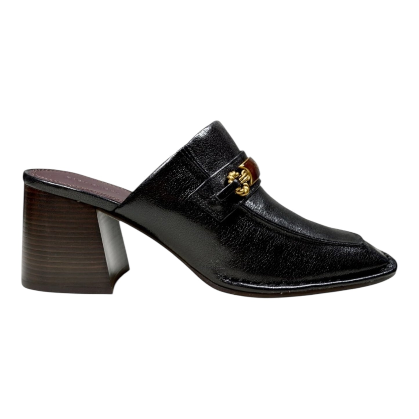 Plaque Heeled Mule Size 9