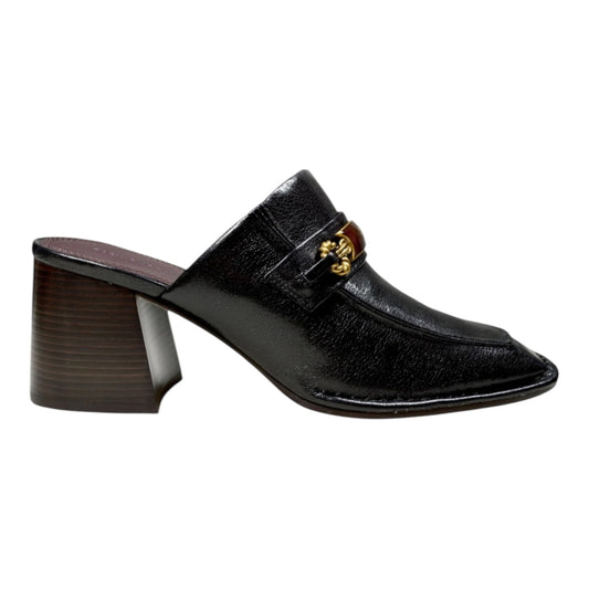 Plaque Heeled Mule Size 9