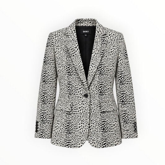 Animal Print Single-Breasted Blazer size 12