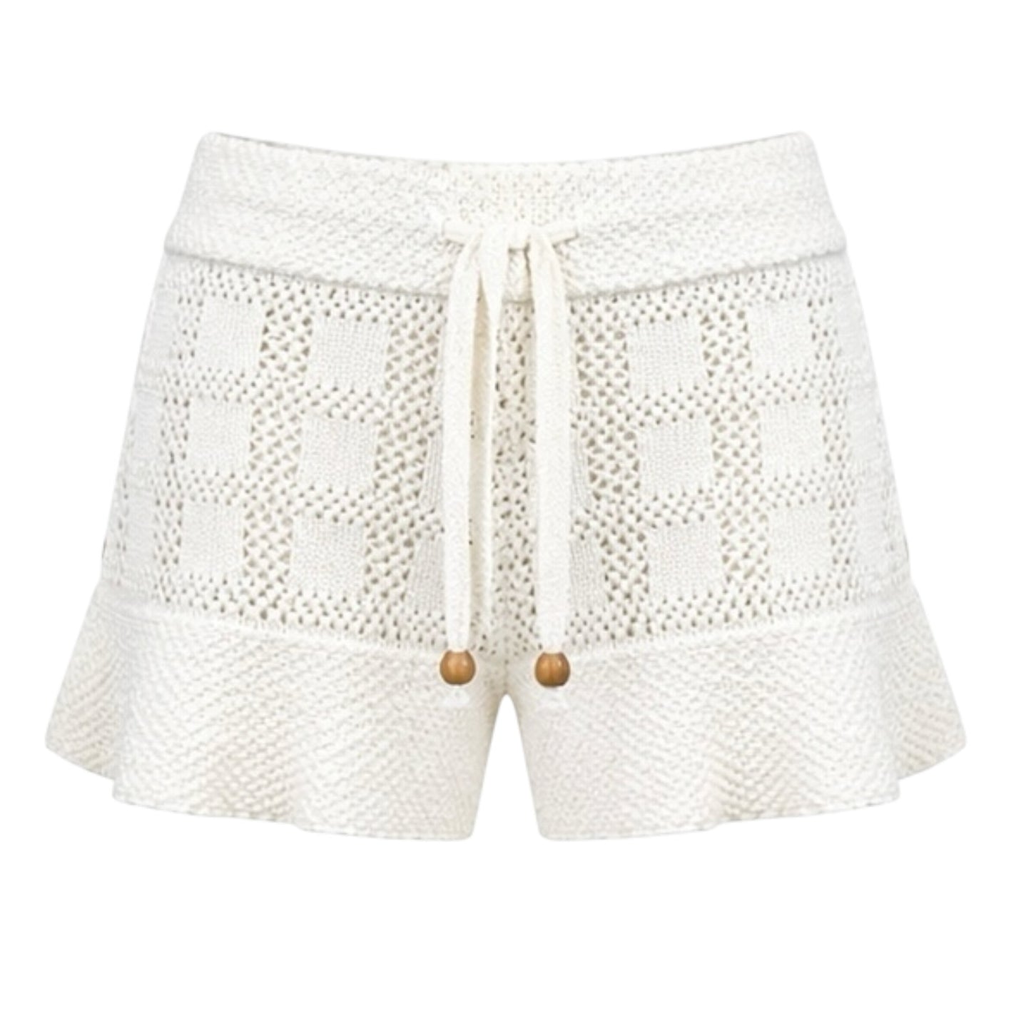 Crochet Check Ruffle Shorts size 2