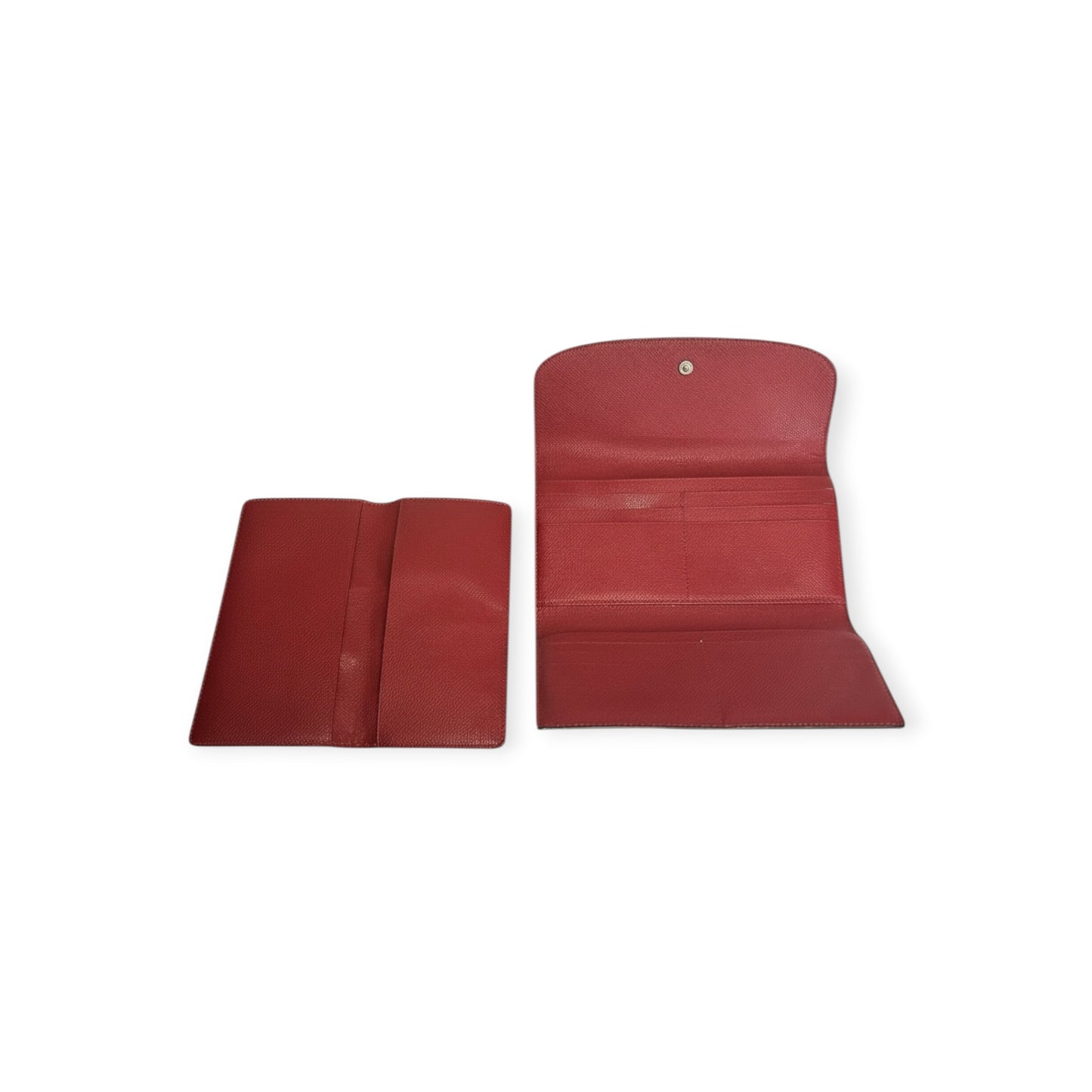 Pebbled Leather Checkbook Wallet