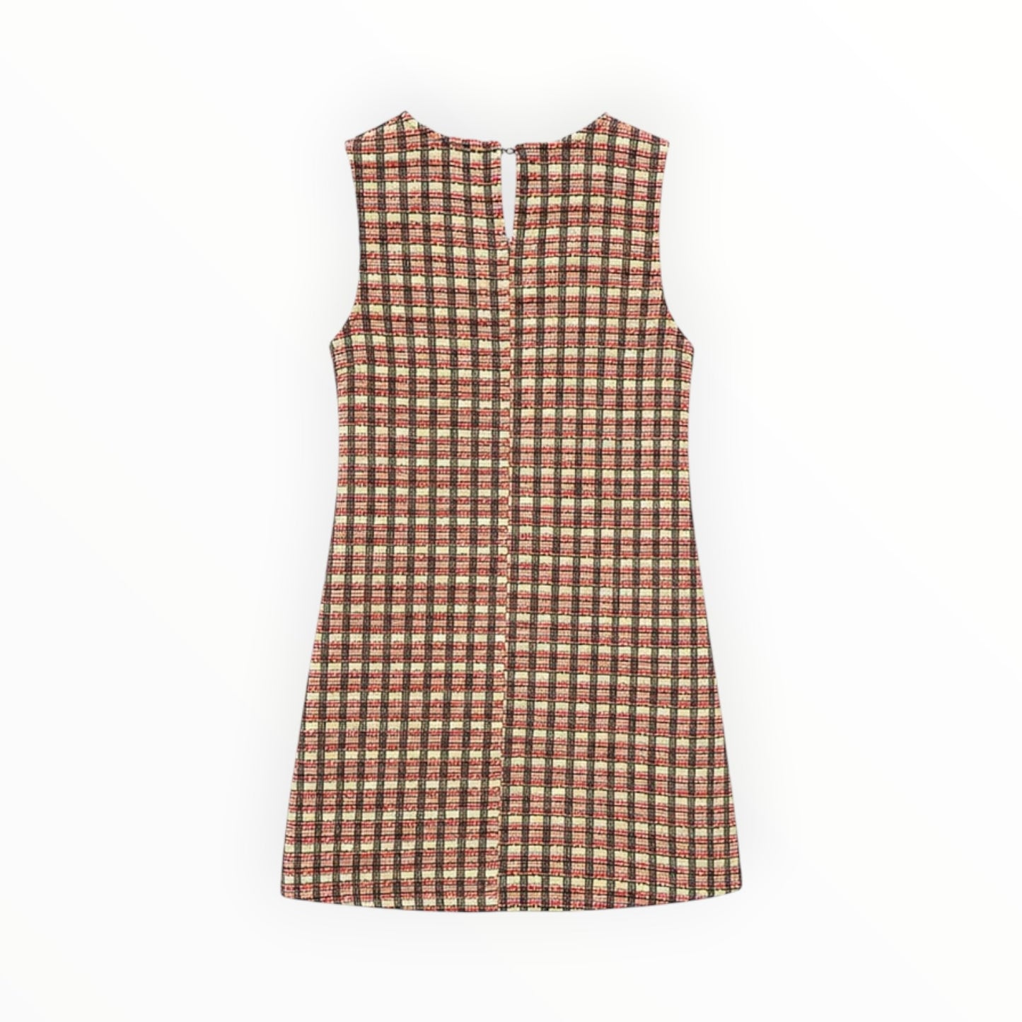 Multicolour Tweed Check Shift Dress size S
