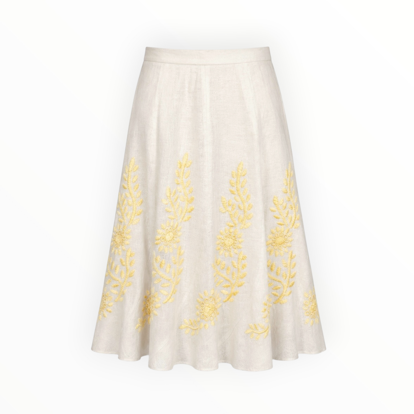 Embroidered Linen Skirt size 10