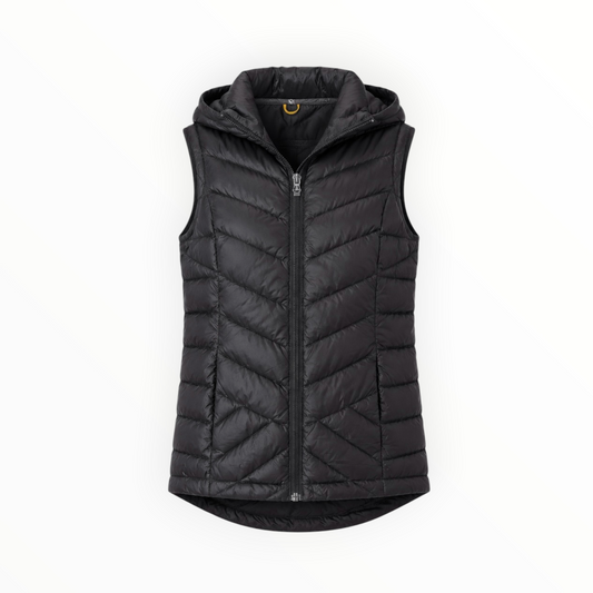 Hooded Quilted Puffer Vest size S
