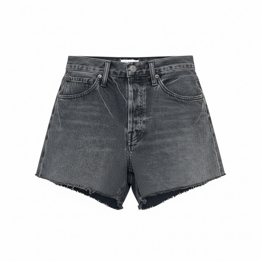 High-Rise Relaxed Denim Shorts size 27