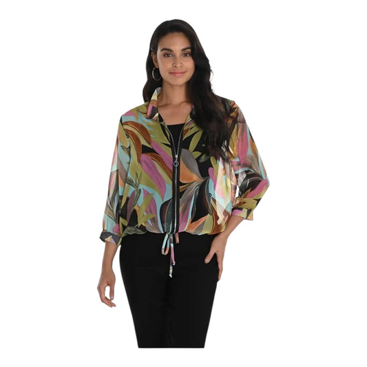 Zip up drawstring jacket Size 16