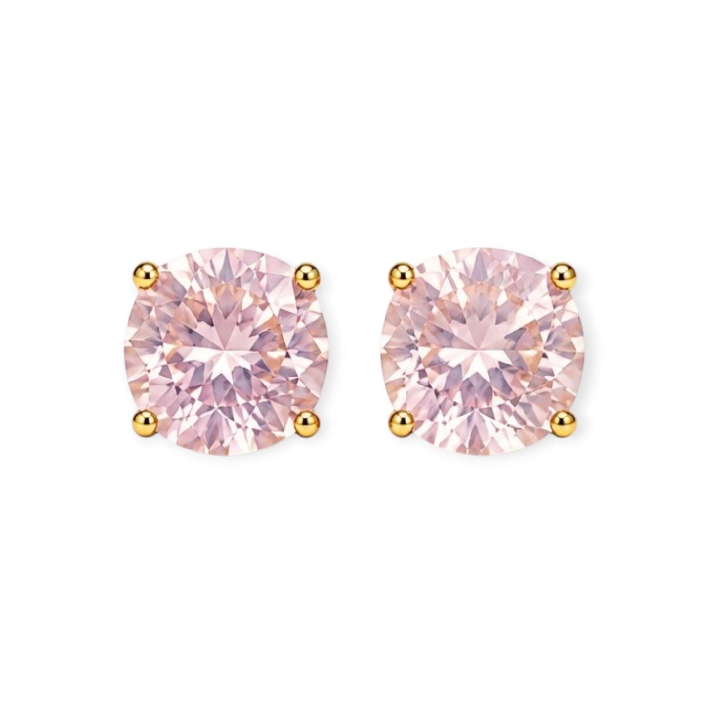 Pink Round Studs