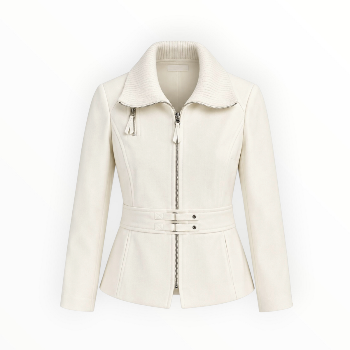 Ribbed Collar Zip-Up Jacket size XS/S