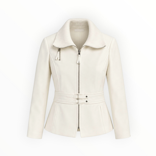 Ribbed Collar Zip-Up Jacket size XS/S