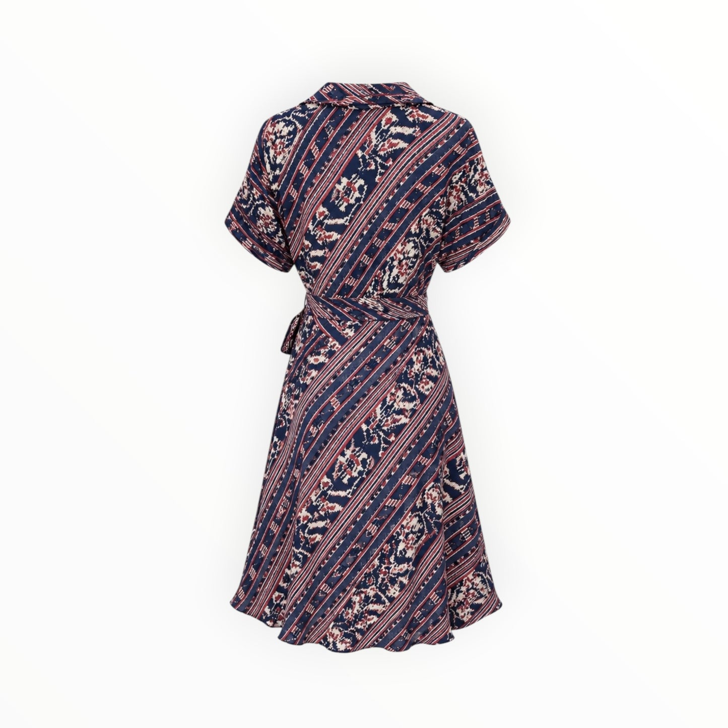 Bohemian Print Wrap Midi Dress size 8